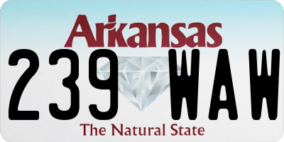 AR license plate 239WAW