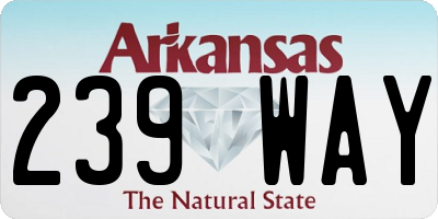 AR license plate 239WAY
