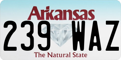 AR license plate 239WAZ