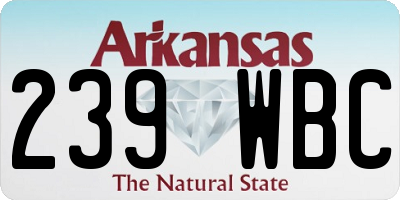 AR license plate 239WBC