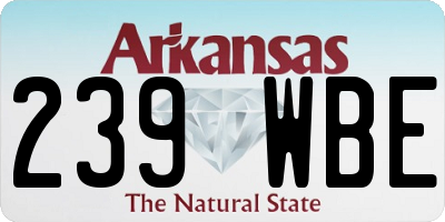 AR license plate 239WBE