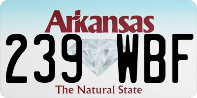 AR license plate 239WBF
