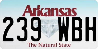 AR license plate 239WBH