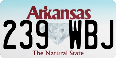AR license plate 239WBJ