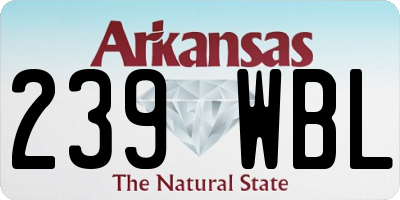 AR license plate 239WBL