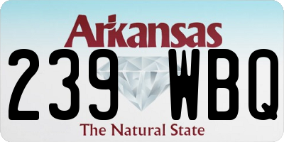 AR license plate 239WBQ