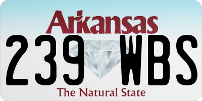 AR license plate 239WBS