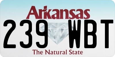 AR license plate 239WBT
