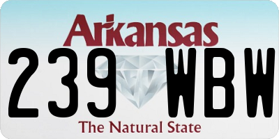 AR license plate 239WBW