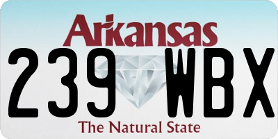 AR license plate 239WBX