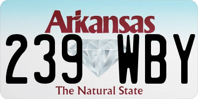 AR license plate 239WBY