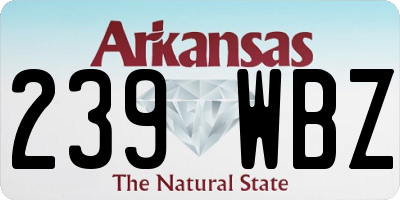 AR license plate 239WBZ
