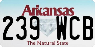 AR license plate 239WCB