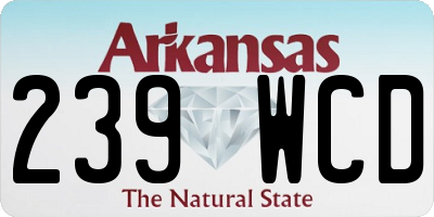 AR license plate 239WCD