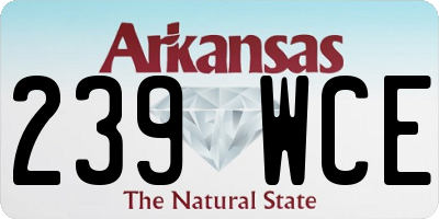 AR license plate 239WCE