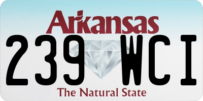 AR license plate 239WCI