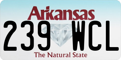 AR license plate 239WCL