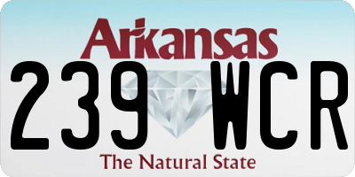 AR license plate 239WCR