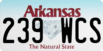 AR license plate 239WCS