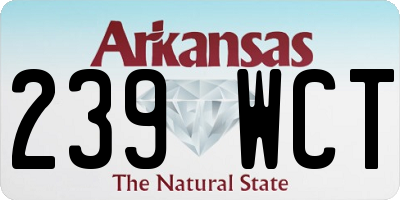 AR license plate 239WCT