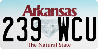 AR license plate 239WCU