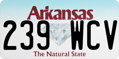 AR license plate 239WCV