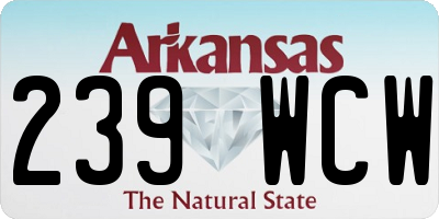 AR license plate 239WCW