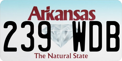 AR license plate 239WDB