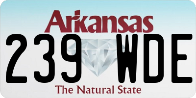 AR license plate 239WDE