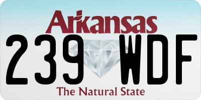 AR license plate 239WDF