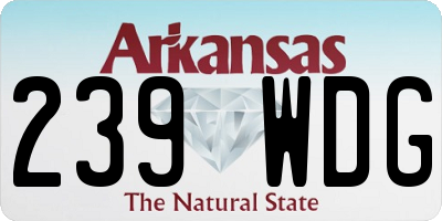 AR license plate 239WDG