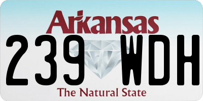 AR license plate 239WDH