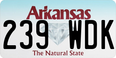 AR license plate 239WDK