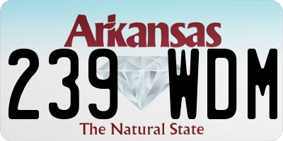 AR license plate 239WDM