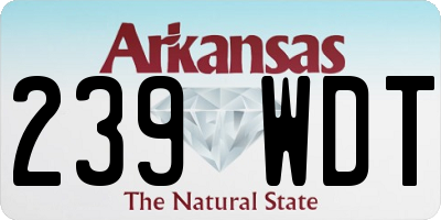 AR license plate 239WDT