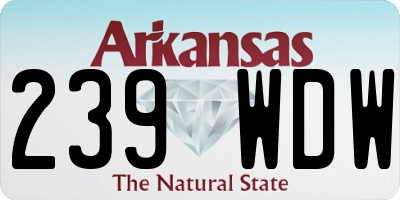 AR license plate 239WDW