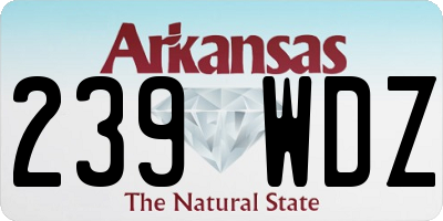 AR license plate 239WDZ
