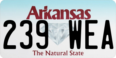 AR license plate 239WEA