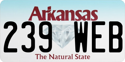 AR license plate 239WEB