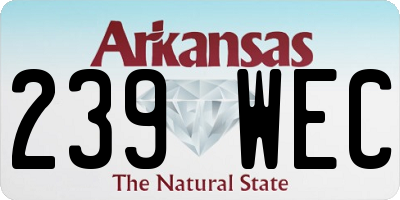 AR license plate 239WEC