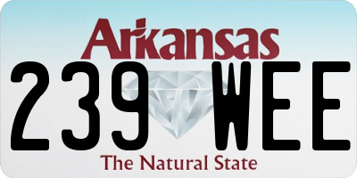 AR license plate 239WEE