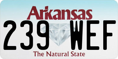 AR license plate 239WEF