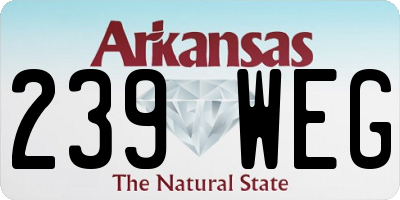 AR license plate 239WEG