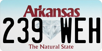 AR license plate 239WEH