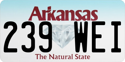 AR license plate 239WEI