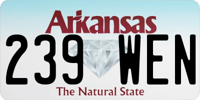 AR license plate 239WEN