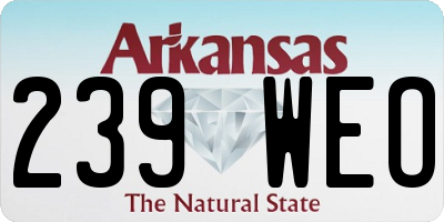 AR license plate 239WEO