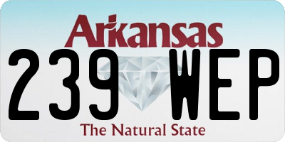 AR license plate 239WEP