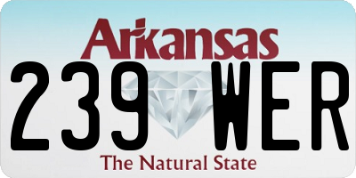 AR license plate 239WER