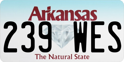 AR license plate 239WES